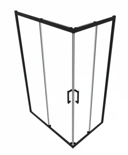 Душевой уголок Triton Фикс Щ0000067442 120x80 см профиль чёрный стекло прозрачное